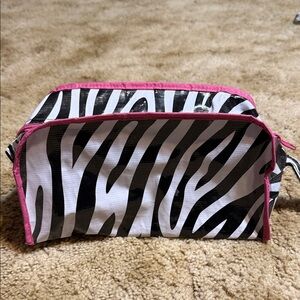 Zebra cosmetic travel bag